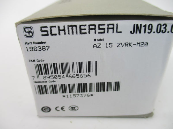 SCHMERSAL AZ15ZVRK-M20 196387 500V NSMP