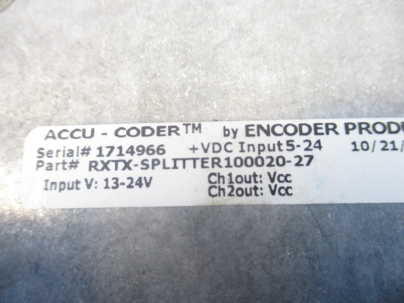 ACCU-CODER RXTX-SPLITTER100020-27 13-24V NSNP