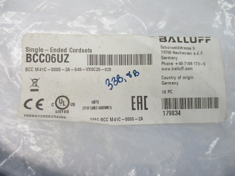 BALLUFF BCCM41C-0000-2A-049-VX8C25-020 BCC06UZ NSMP
