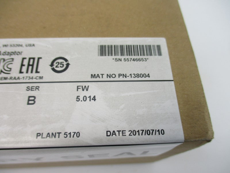 ALLEN BRADLEY 1734-AENTR SER. B F/W 5.014 DATE: 2017 NSFS