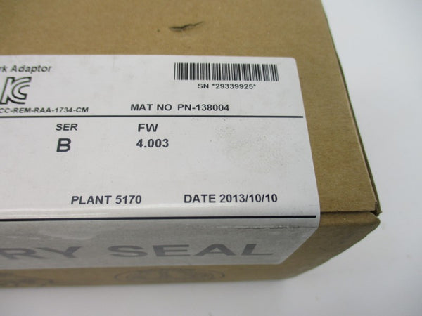 ALLEN BRADLEY 1734-AENTR SER. B F/W 4.003 DATE: 2013 NSFS