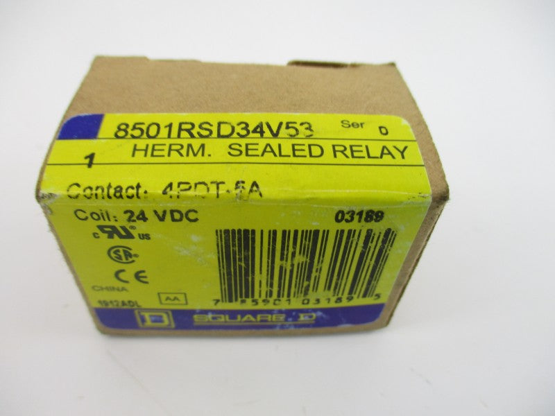 SQUARE D 8501RSD34V53 SER. D 24VDC 5A NSMP