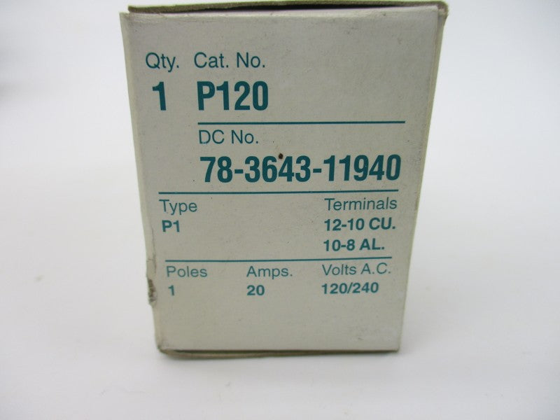 SIEMENS P120 120/240VAC 20A NSMP
