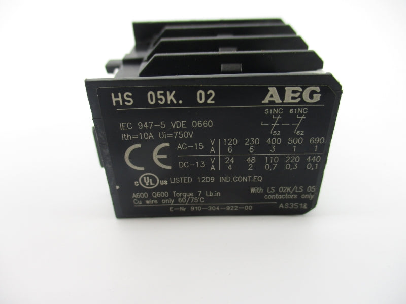 AEG HS05K.02 750V 10A NSNP