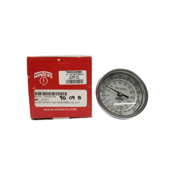 WINTERS TBM30025B8 0-250'F 3-1/2" NSMP