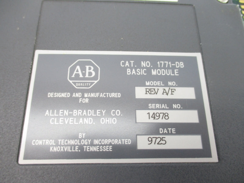 ALLEN BRADLEY 1771-DB REV A/F UNMP