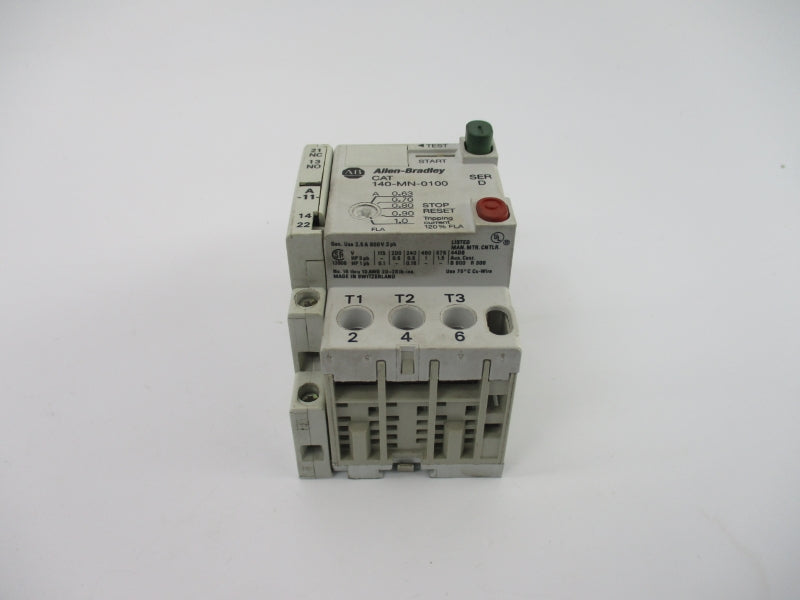 ALLEN BRADLEY 140-MN-0100 SER. D 600V 0.63-1.0A (AS PICTURED) NSNP
