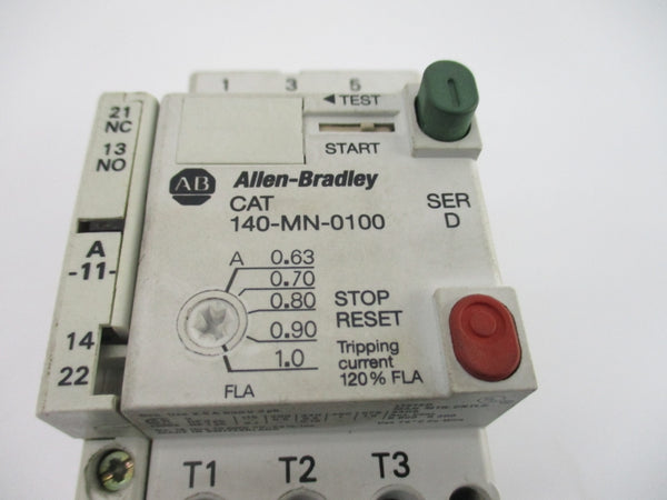 ALLEN BRADLEY 140-MN-0100 SER. D 600V 0.63-1.0A (AS PICTURED) NSNP