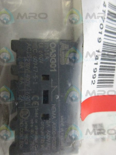 ABB 0A3G01 AUXILIARY CONTACT NSMP