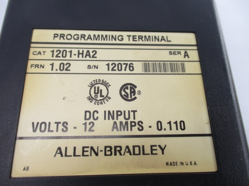 ALLEN BRADLEY 1201-HA2 SER. A F/W 1.02 12VDC 0.110A NSNP