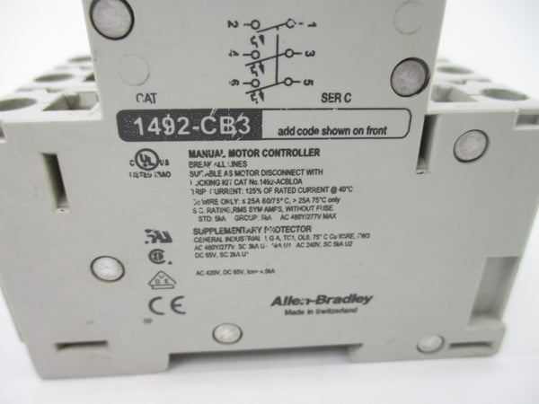 ALLEN BRADLEY 1492-CB3G200 SER. C 277VAC 20A UNMP