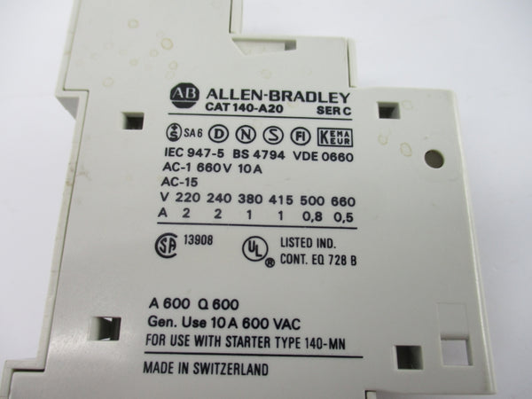 ALLEN BRADLEY 140-A2 SER. C 600VAC 10A NSNP