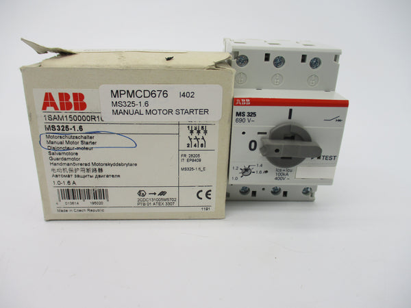 ABB MS325-1.6 1SAM150000R1006 690V 1.0-1.6A NSMP
