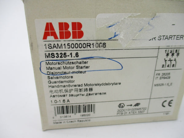 ABB MS325-1.6 1SAM150000R1006 690V 1.0-1.6A NSMP