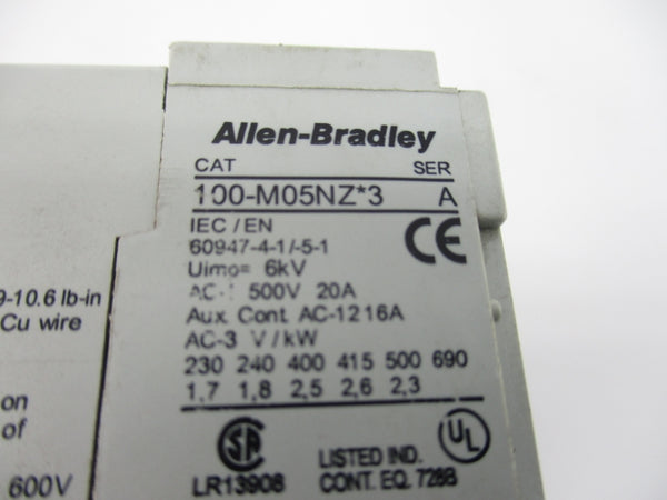 ALLEN BRADLEY 100-M05NZ243 SER. A 24VDC NSNP