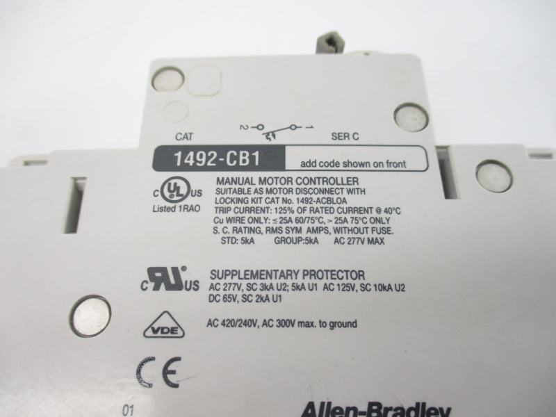 ALLEN BRADLEY 1492-CB1G010 SER. C 277VAC 1A NSNP