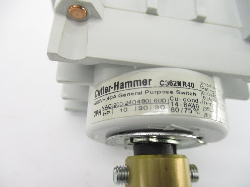 CUTLER HAMMER C362NR40 600V 40A NSNP
