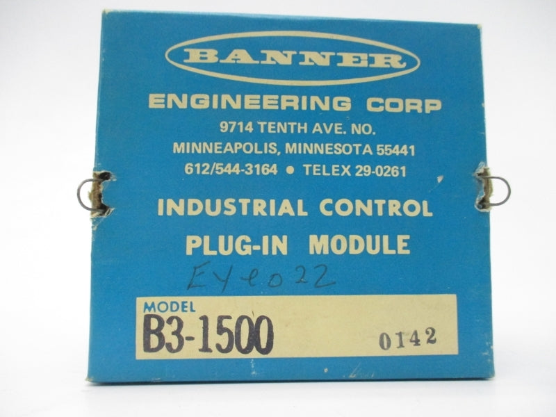 BANNER ENGINEERING B3-1500 9-16VAC NSMP