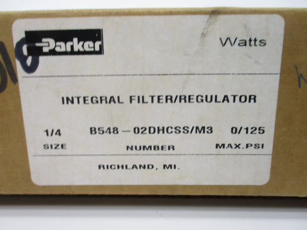 PARKER B548-02DHCSS/M3 0-125PSI 1/4" NSMP