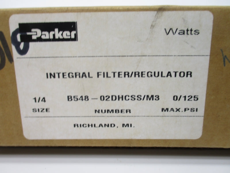 PARKER B548-02DHCSS/M3 0-125PSI 1/4" NSMP