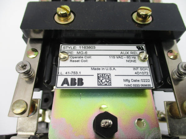 ABB 1163803 MG-6 115VAC NSNP
