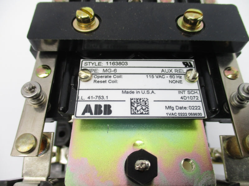 ABB 1163803 MG-6 115VAC NSNP