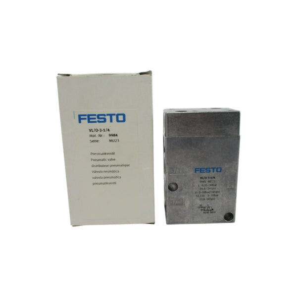 FESTO VL/O-3-1/4 9984 -14.4-145PSI NSMP
