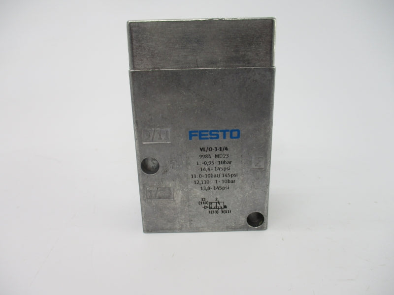 FESTO VL/O-3-1/4 9984 -14.4-145PSI NSMP