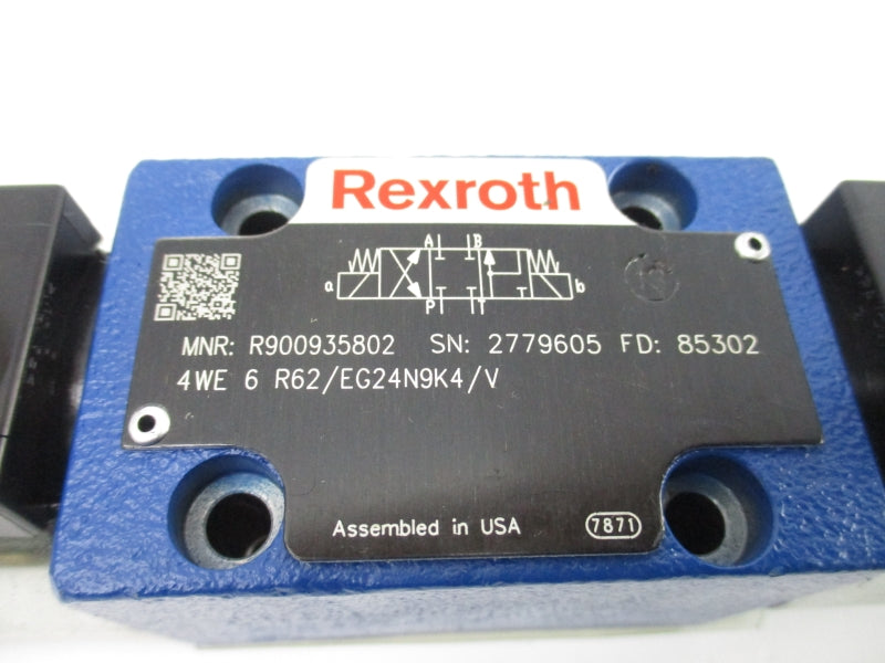 REXROTH 4WE 6 R62/EG24N9K4/V R900935802 24VDC 1.25A NSNP