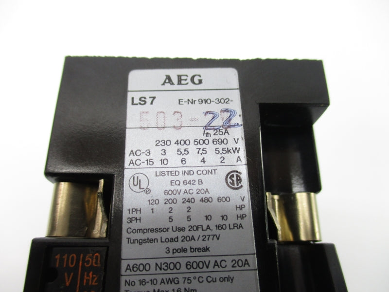 AEG 910-302-503-22 110/120V 20A NSNP