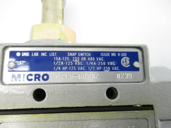 MICRO SWITCH BZE6-RQ8X2 480VAC 15A (GREY) NSNP