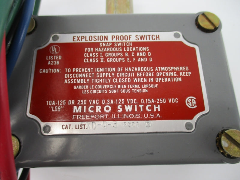 MICRO SWITCH EXD-Q-3 250V 10A (GREY) NSNP