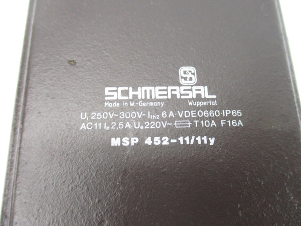 SCHMERSAL MSP 452-11/11Y 250-300V 6A NSNP