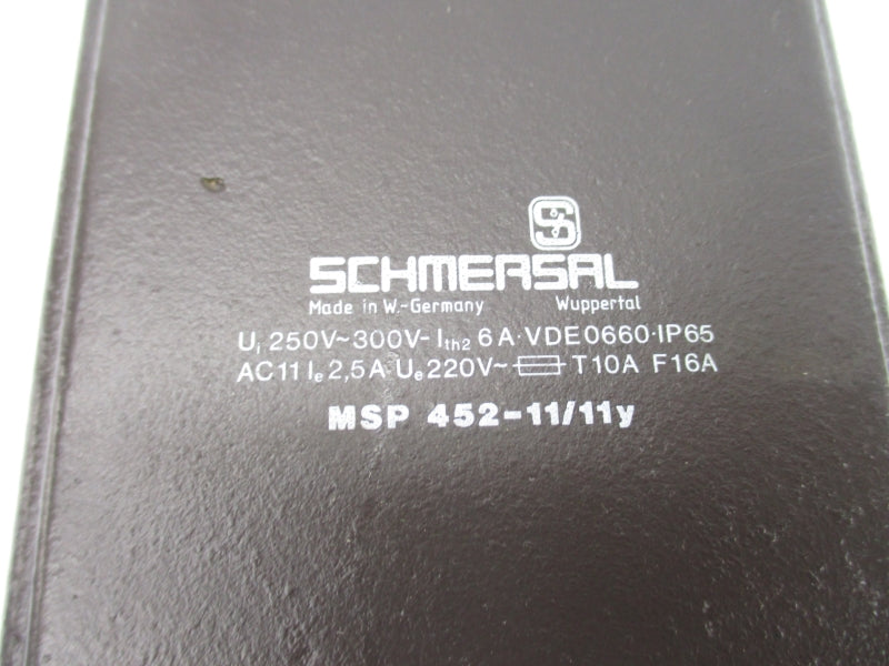 SCHMERSAL MSP 452-11/11Y 250-300V 6A NSNP