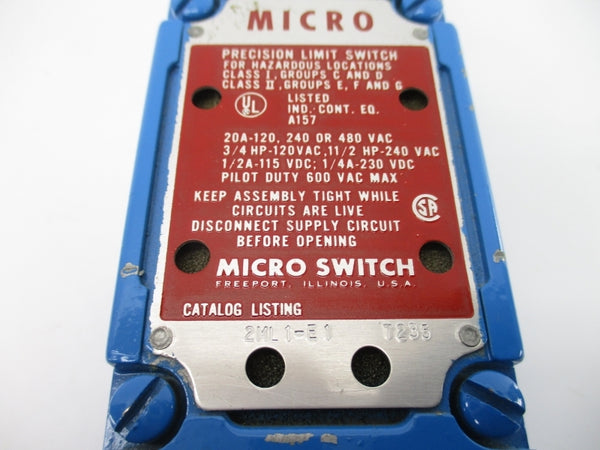 MICRO SWITCH 2ML1-E1 600VAC 20A NSNP