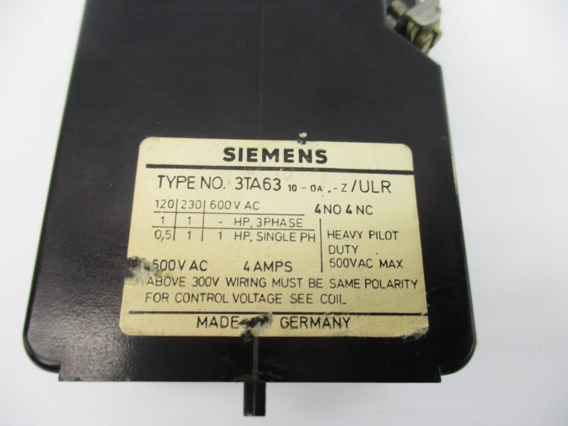 SIEMENS 3TA6310-0A-Z/ULR 110V NSNP