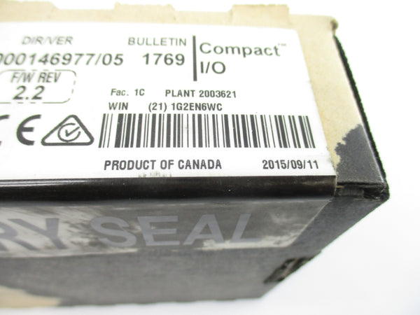 ALLEN BRADLEY 1769-IT6 SER. A F/W 2.2 DATE: 2015 NSFS