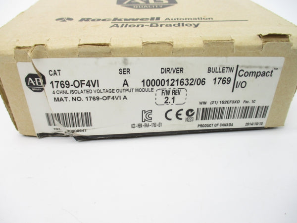 ALLEN BRADLEY 1769-OF4VI SER. A F/W 2.1 24VDC NSMP