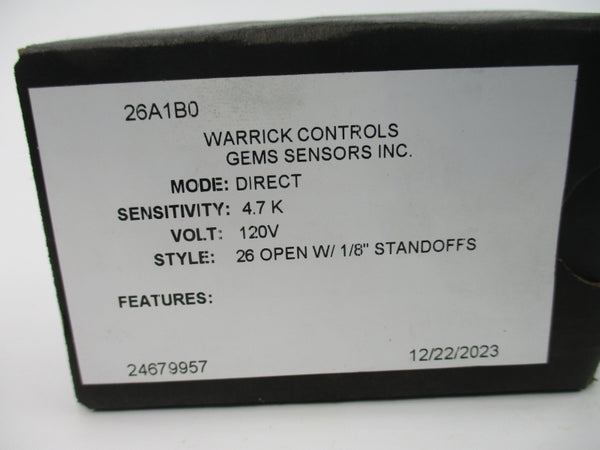WARRICK CONTROLS 26A1B0 120V NSMP