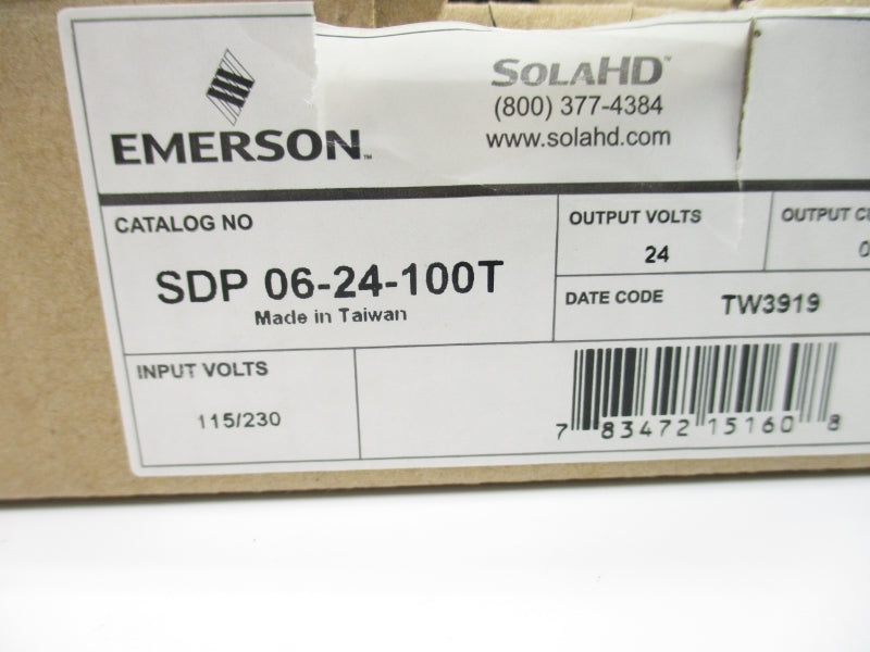 SOLA SDP06-24-100T 115/230VAC 0.4/0.25A NSMP