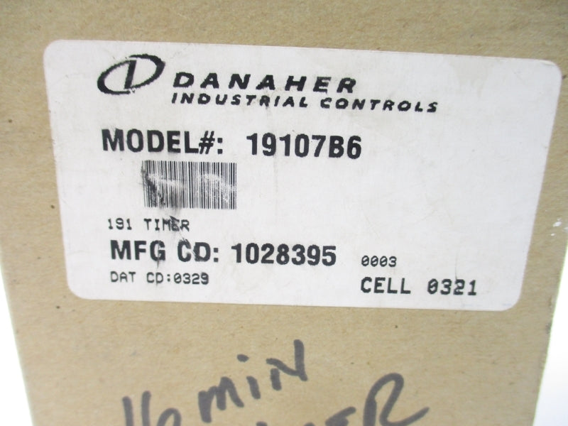 DANAHER 19107B6 125-250VAC 10A 16MIN NSMP