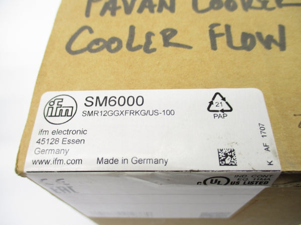 IFM EFECTOR SM6000 SMR12GGXFRKG/US-100 18-30VDC NSMP