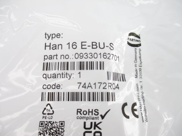 HARTING 09330162701 HAN16E-BU-S NSMP