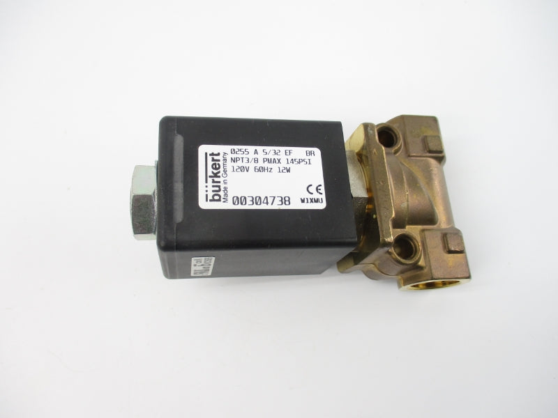 BURKERT 0255 A 5/32 EF BR NPT3/8 00304738 120V 145PSI NSMP