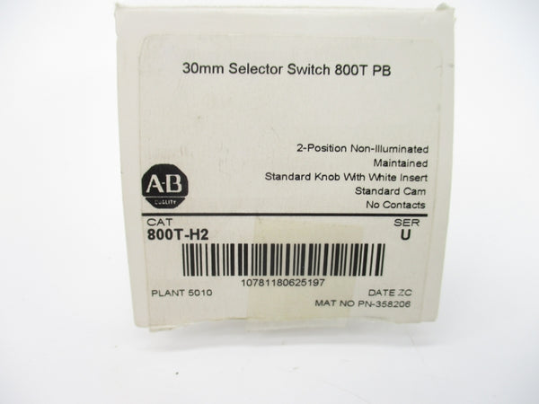 ALLEN BRADLEY 800T-H2 SER. U (AS PICTURED) (WH) NSMP