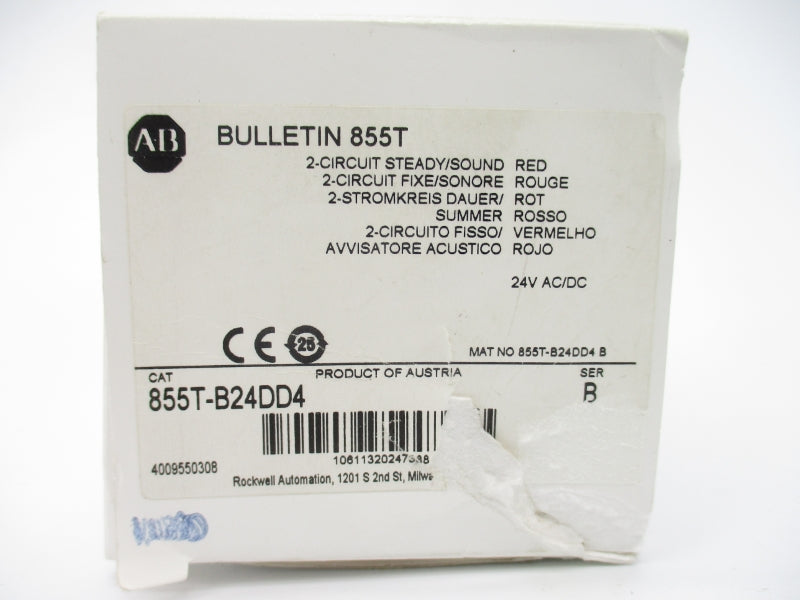 ALLEN BRADLEY 855T-B24DD4 BSER. B 24VAC/DC (WH) NSMP