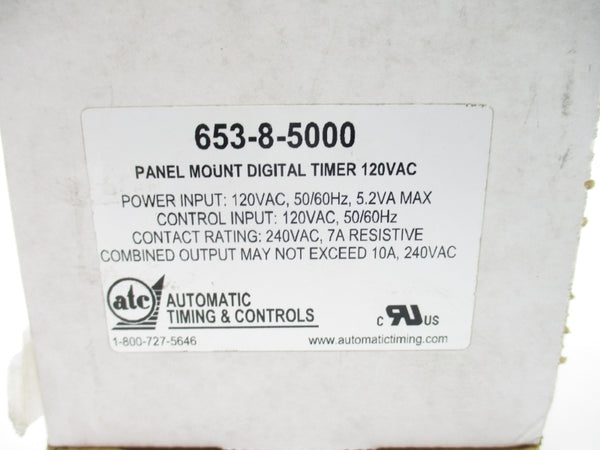 AUTOMATIC TIMING & CONTROLS 653-8-5000 120VAC NSMP