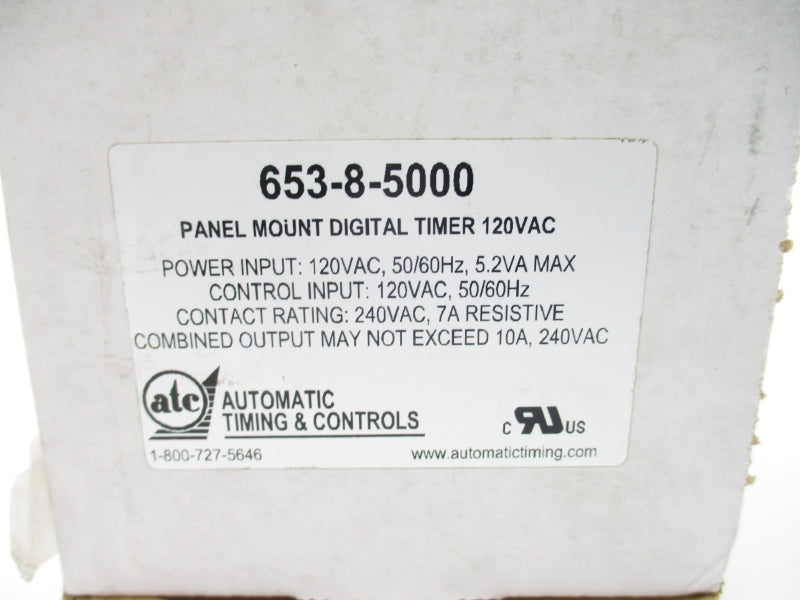 AUTOMATIC TIMING & CONTROLS 653-8-5000 120VAC NSMP