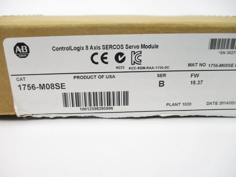 ALLEN BRADLEY 1756-M08SE SER. B F/W 15.37 24VDC NSMP