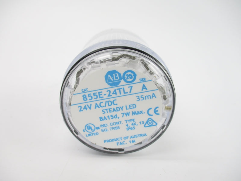 ALLEN BRADLEY 855E-24TL7 SER. A 24VAC/DC (WH) NSMP